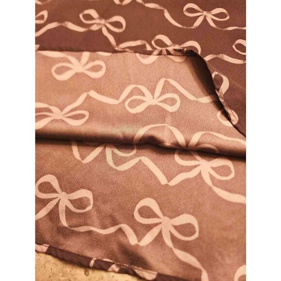 Banana Republic  ruffle one shoulder flare purple bow print dress size 8 - Picture 3 of 10